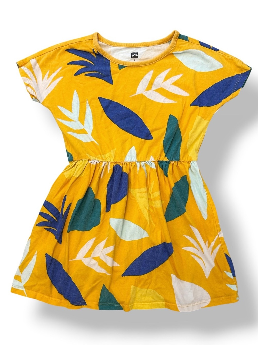Tea Collection | Brazil Yellow Tropical Leaf Dress (5) 🦜